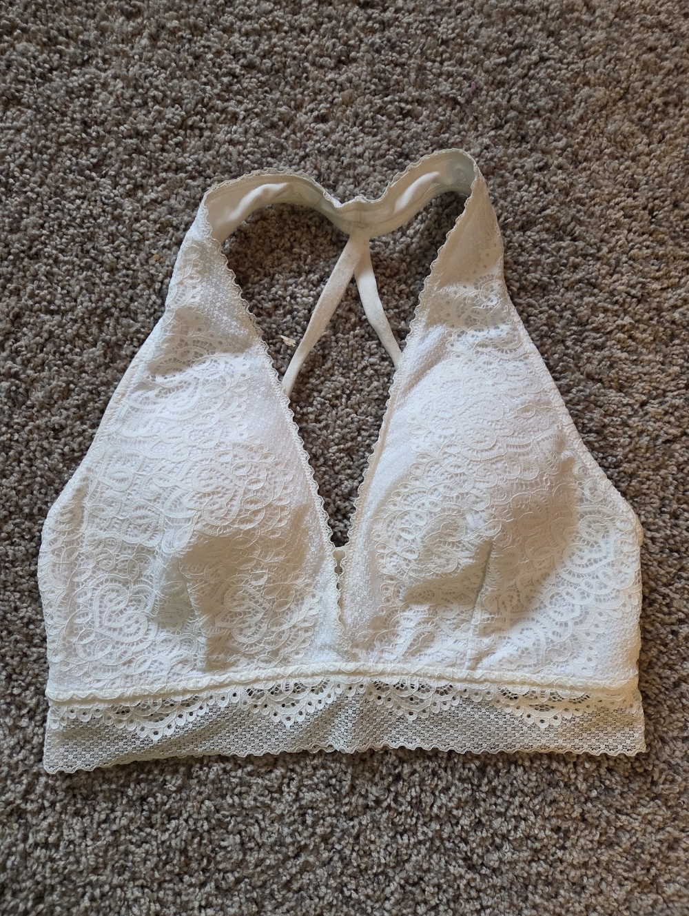 White Lace Halter Bralette